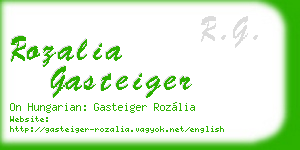 rozalia gasteiger business card
